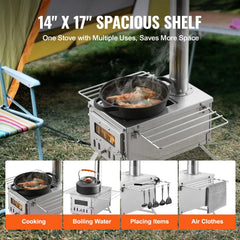 VEVOR camping stove protective gloves offer safe handling during hot cooking.