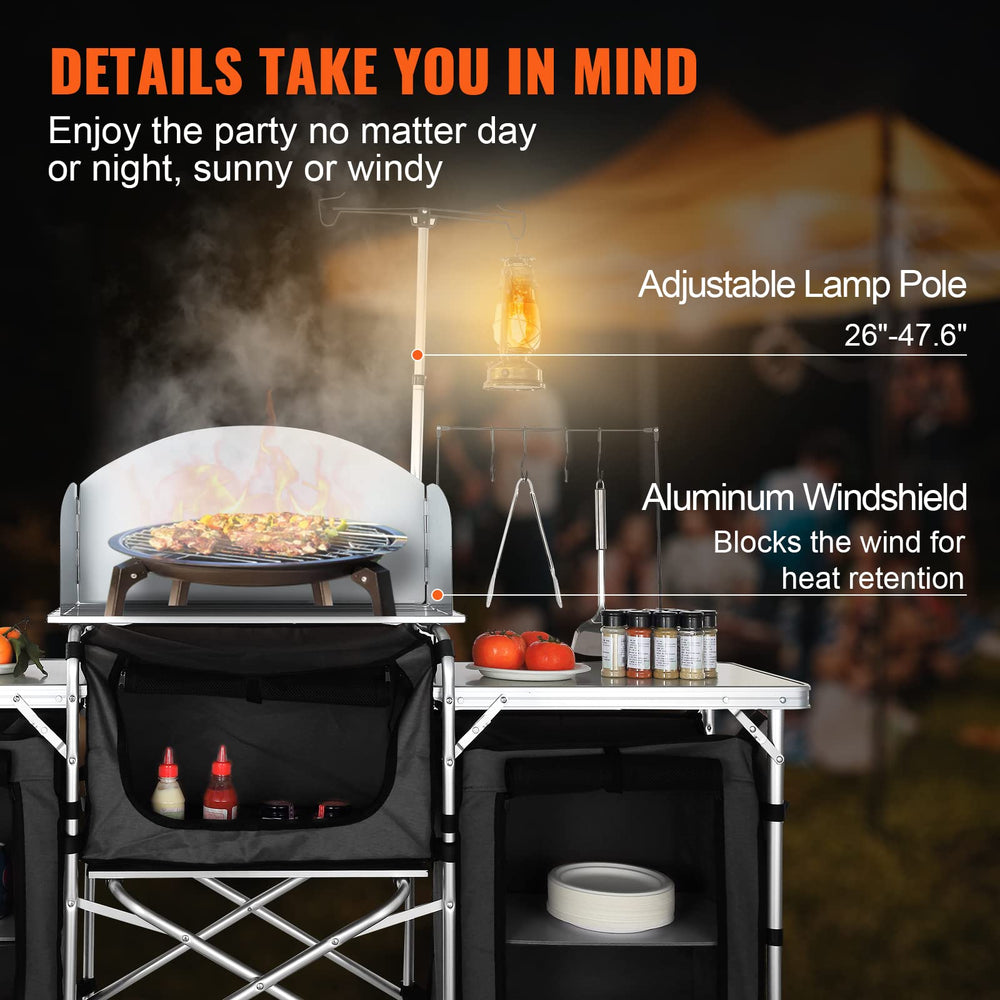 VEVOR camping table lamp stand for night illumination