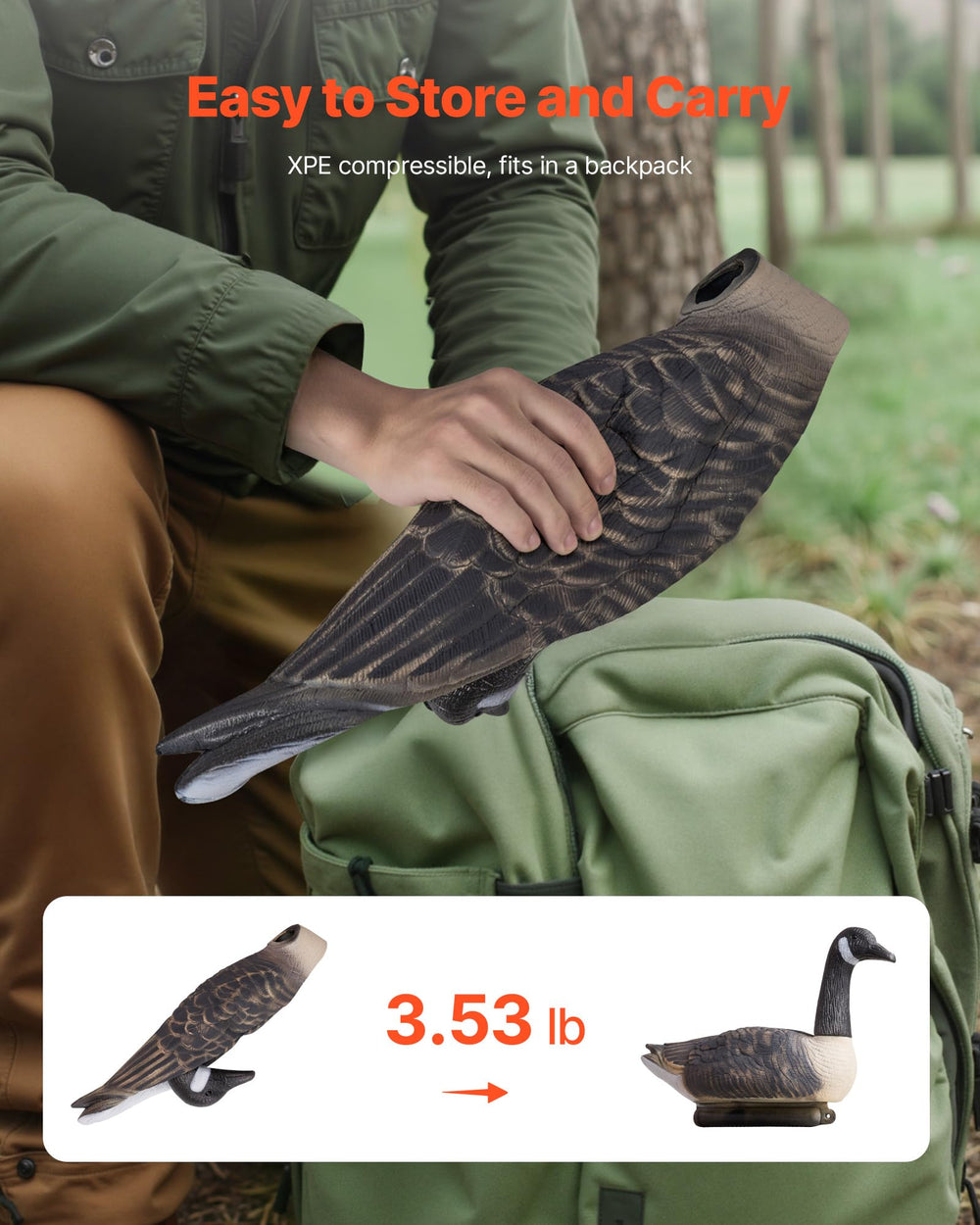 VEVOR 6-pack decoys offer compact storage for trips