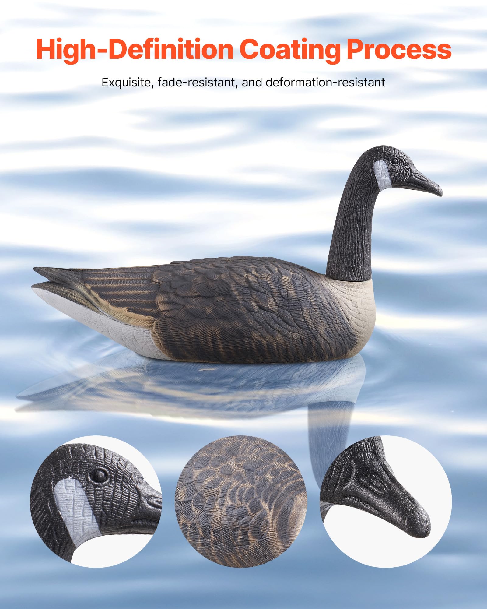 VEVOR Canada Goose Decoy floats with keel for natural motion