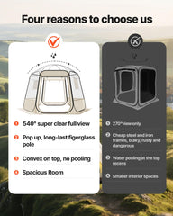 VEVOR durable Oxford fabric frame withstands sun and wind