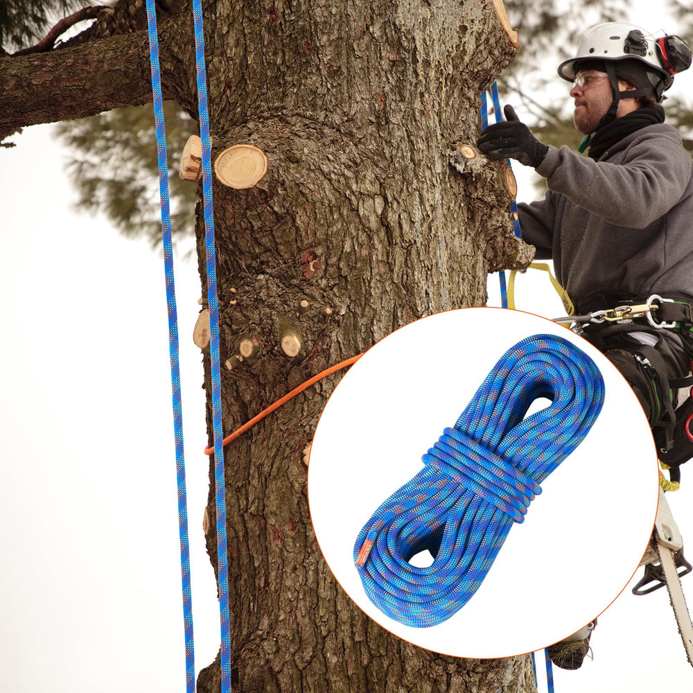 VEVOR rope in action for rappelling and climbing.