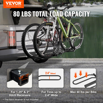 VEVOR ebike rack installed on a car for stable transport