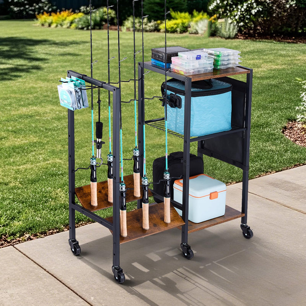 VEVOR easy-access rod rack speeds gear retrieval