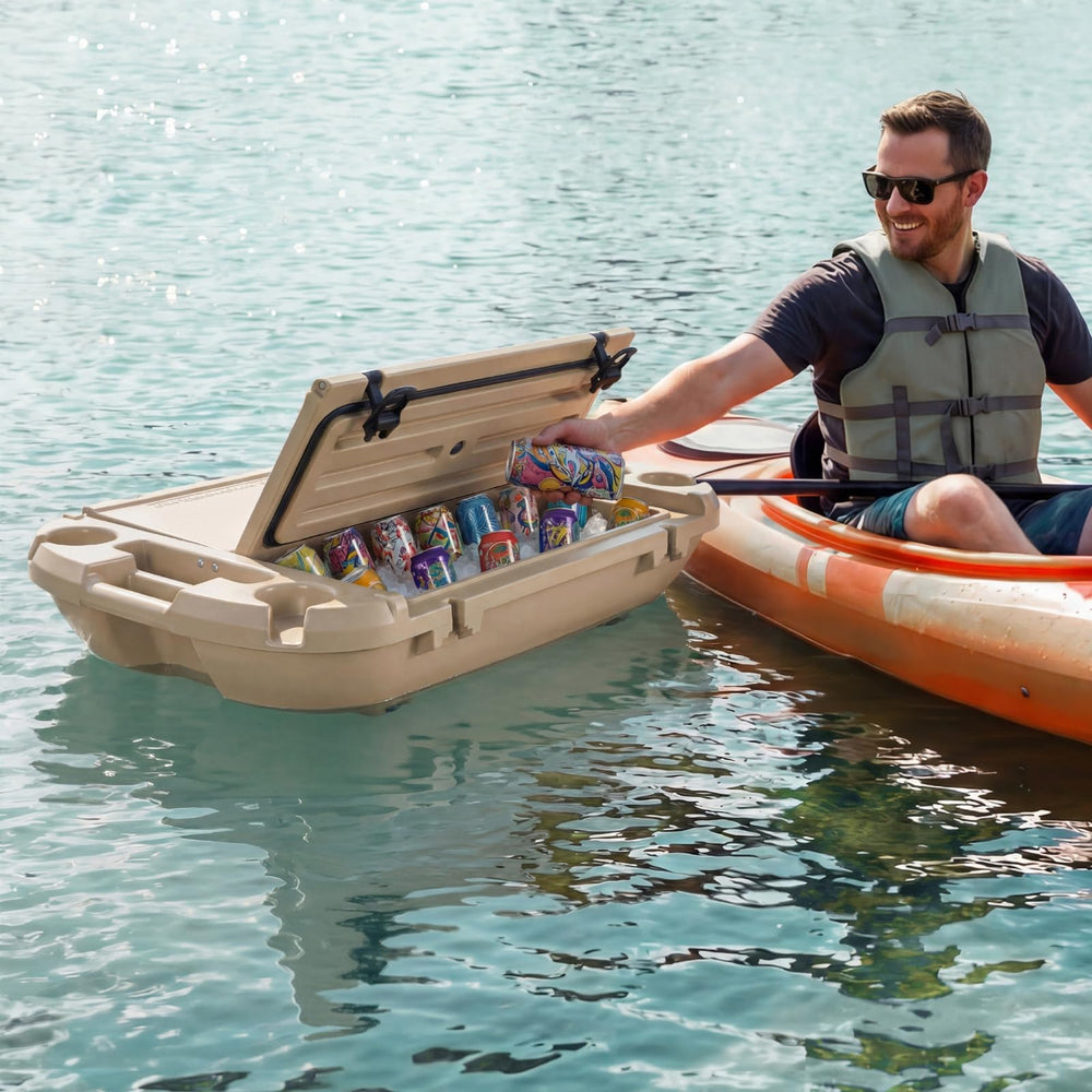 VEVOR apricot floating cooler dry storage compartment for small items