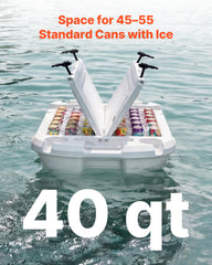 VEVOR cooler top reveals four cup holders for beverages on the move