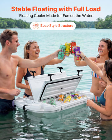 VEVOR 40qt cooler foam insulation preserves cold drinks during day trips