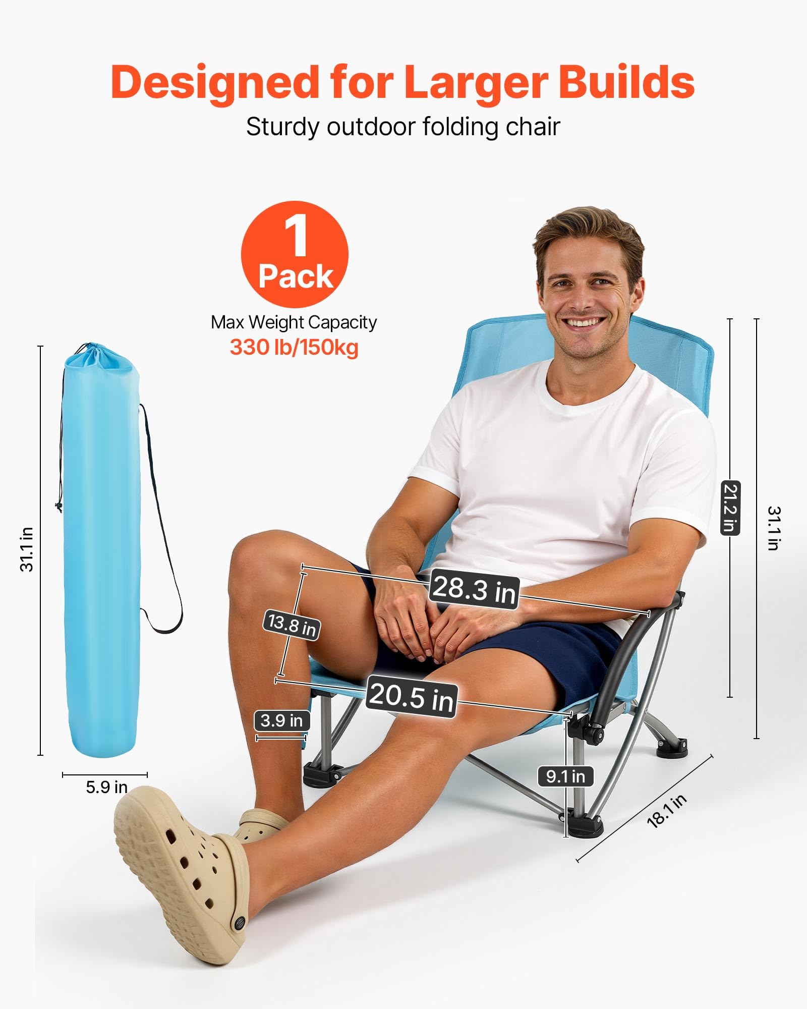 VEVOR chair features padded armrests for relaxed neck and shoulder comfort.