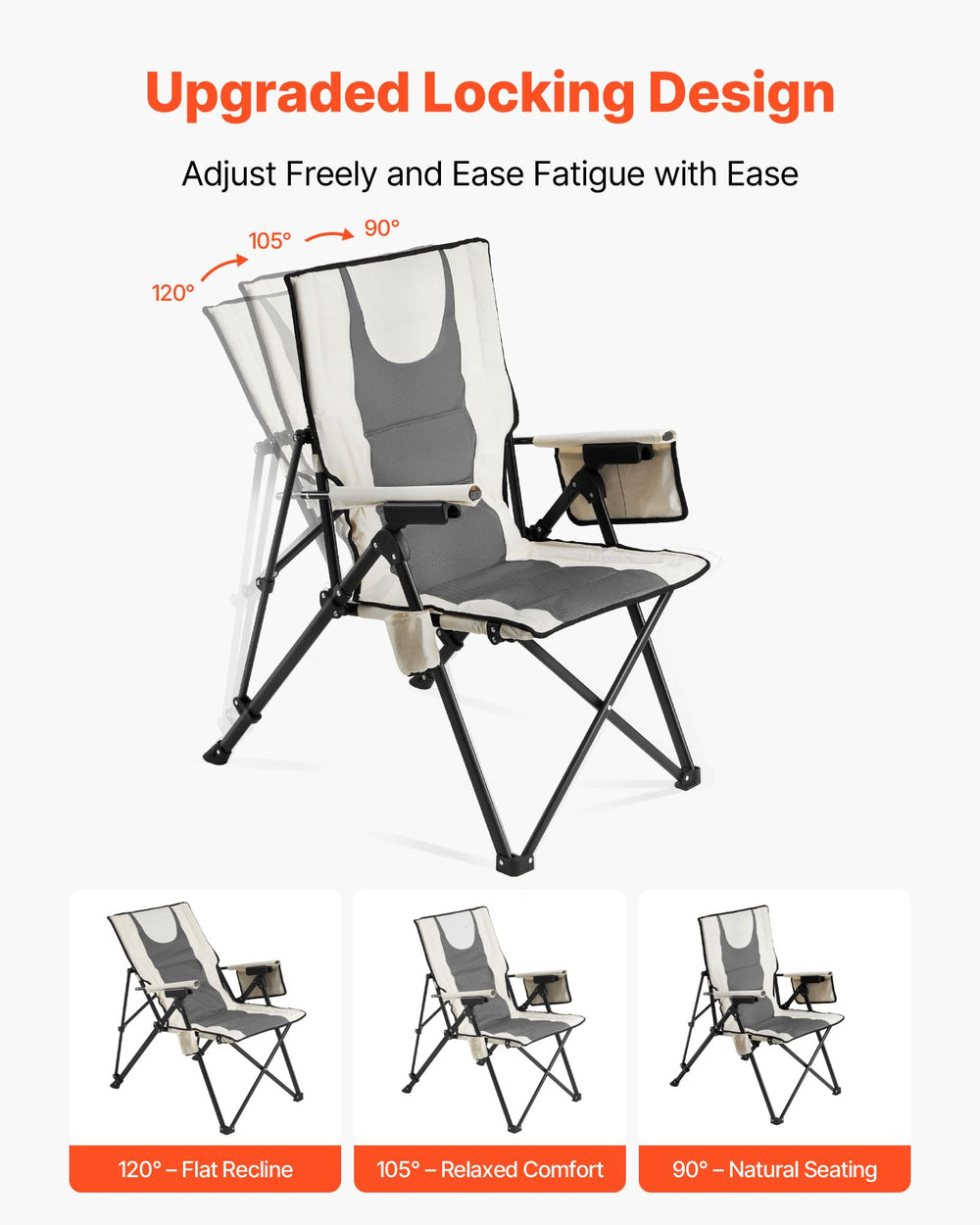 VEVOR chair with side pockets and cup holder for essentials