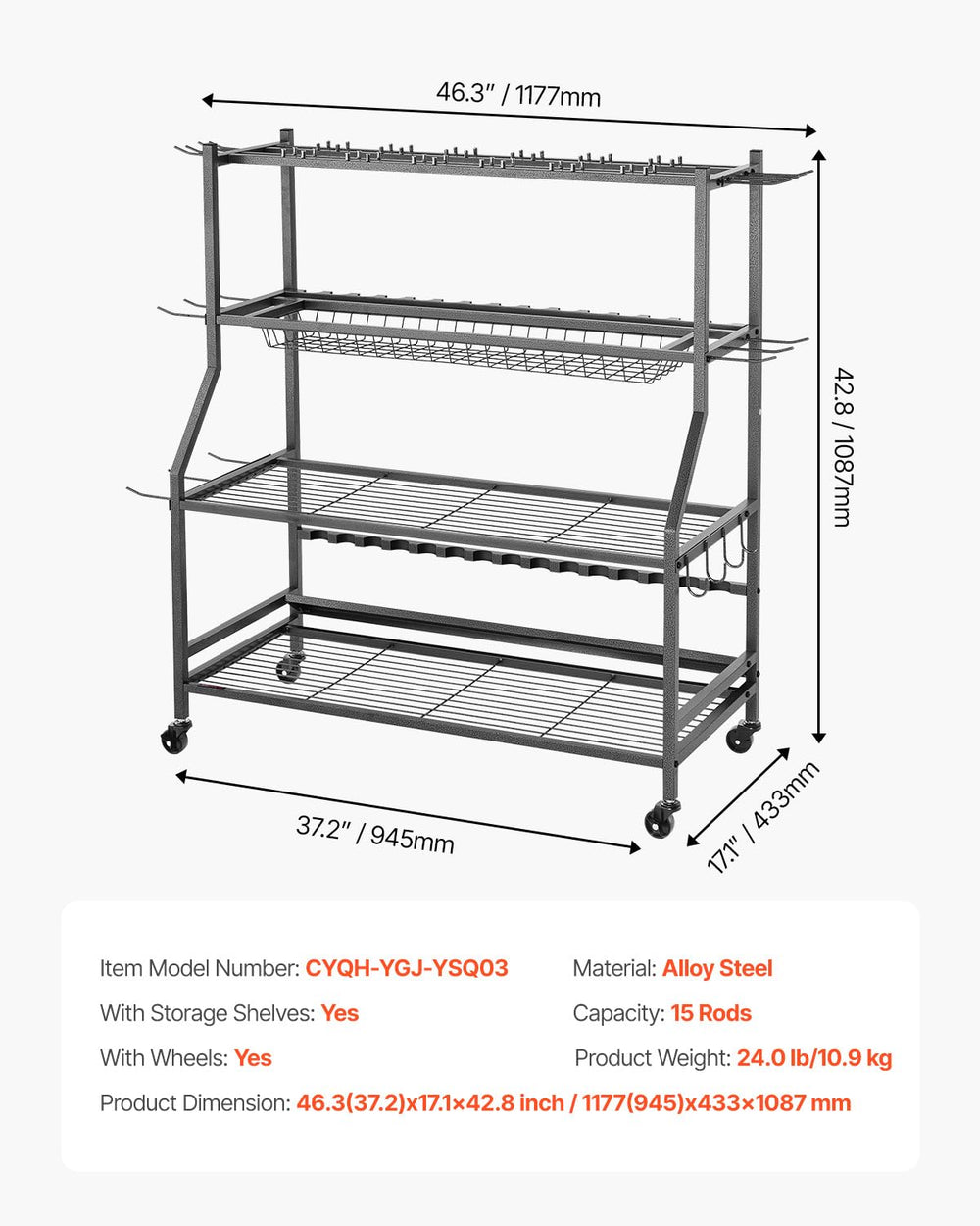 VEVOR versatile rod storage makes a thoughtful gift for fishing enthusiasts.