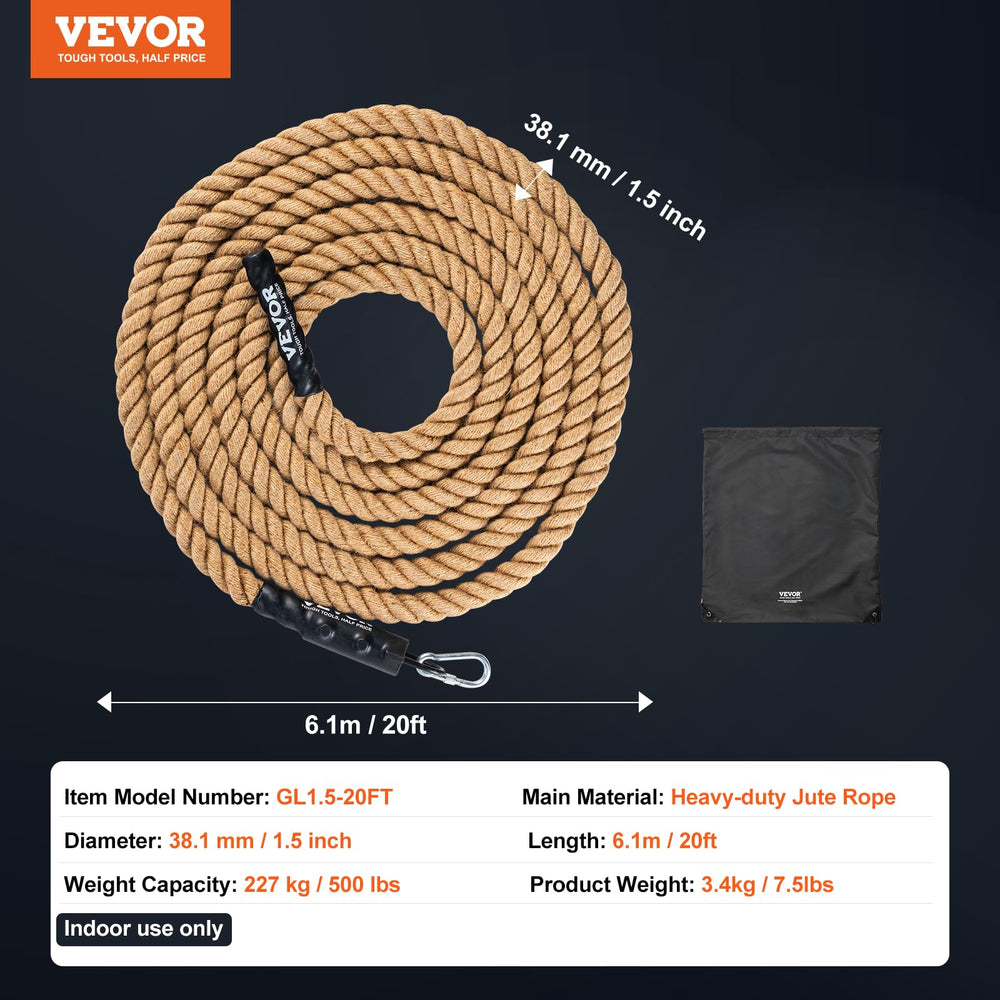 VEVOR natural hemp grip delivers non-slip performance during sessions