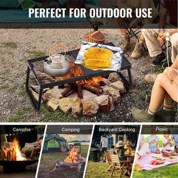 VEVOR half-grill half-frying-plate design supports grill and pan cooking options