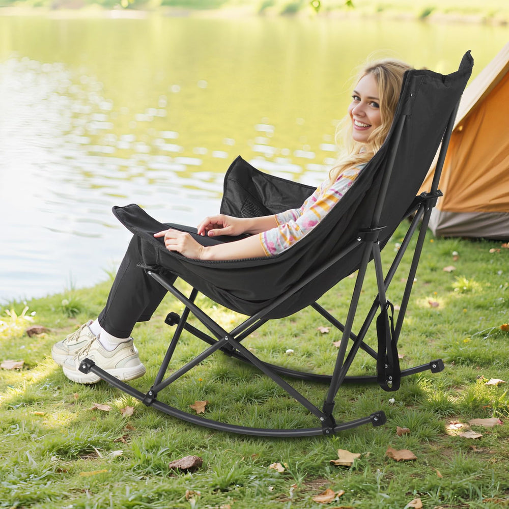 VEVOR heated camping chair iron frame providing sturdy outdoor support.