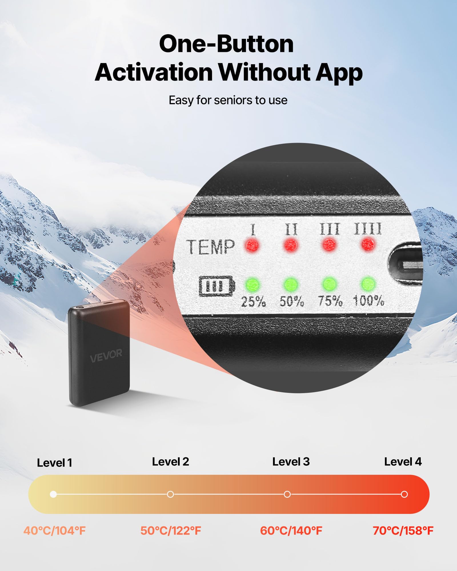 Cold toes seen with 10000mAh battery pack powering long-lasting heat.