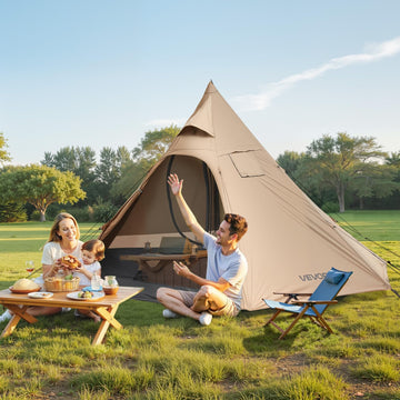VEVOR hot tent 4-season shelter ideal for camping and fishing