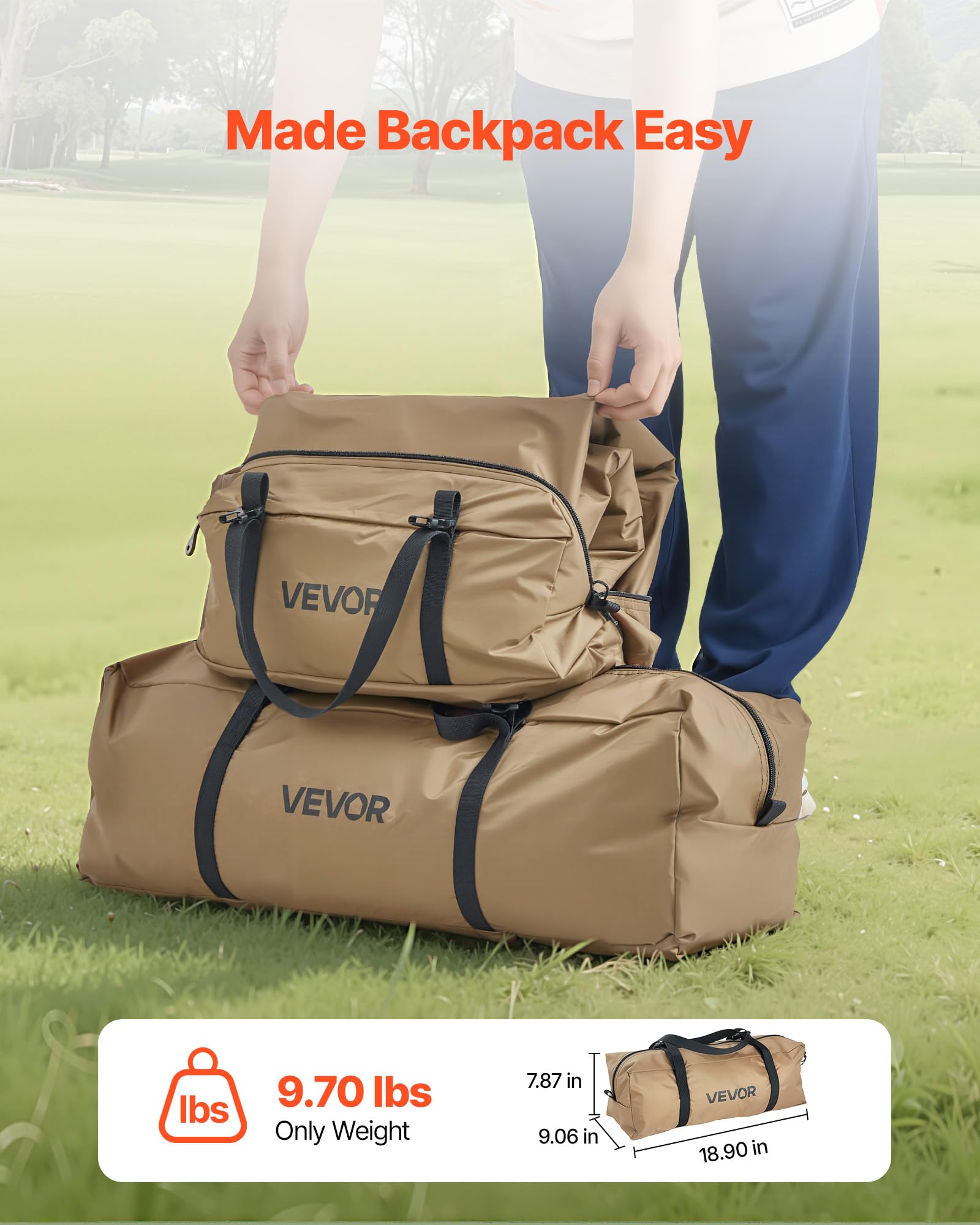 VEVOR hot tent half inner mesh for insect protection and privacy