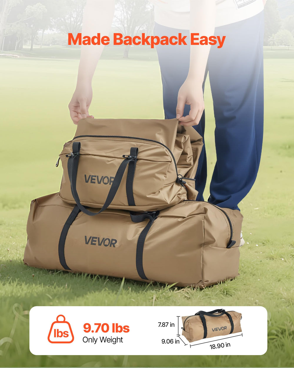 VEVOR hot tent half inner mesh for insect protection and privacy