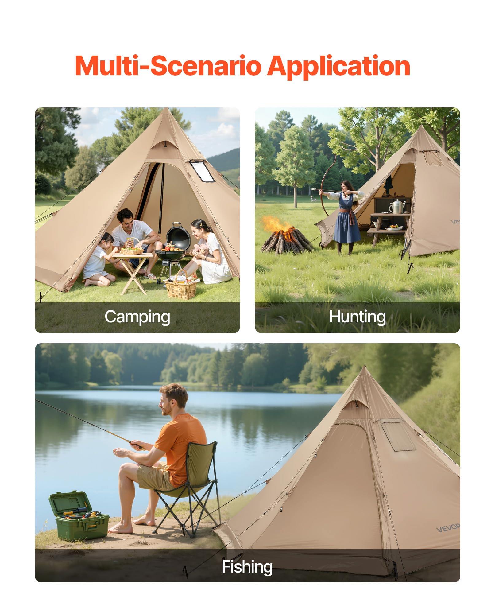 VEVOR hot tent setup in under 10 minutes with included tips.