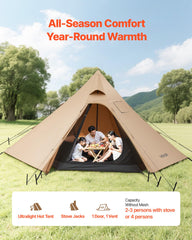 VEVOR hot tent spacious interior with 3.5 m diameter