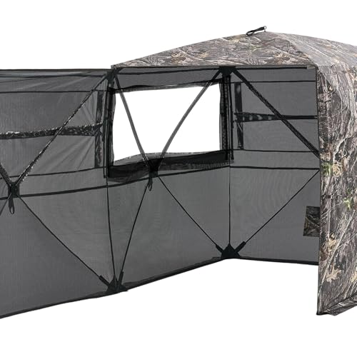 VEVOR hunting blind detachable fiberglass tubes simplify transport.