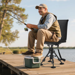 Foldable VEVOR hunting chair ready for portable transport