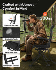 VEVOR hunting chair heavy-duty steel frame supports up to 300 lbs