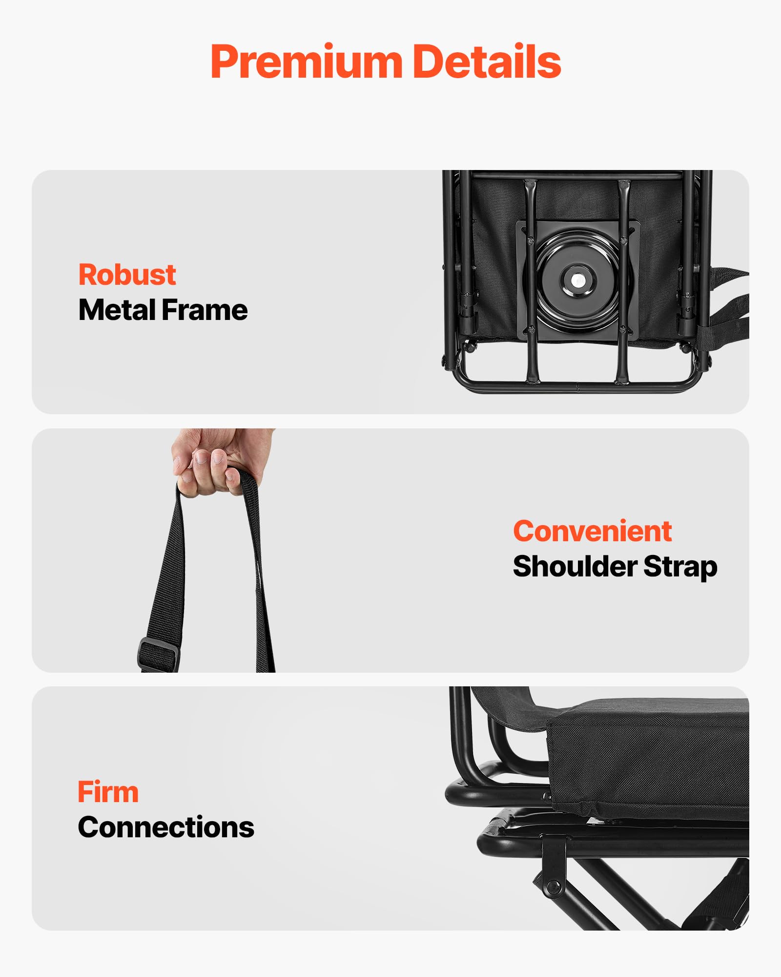 VEVOR hunting chair quiet swivel reduces noise while tracking game
