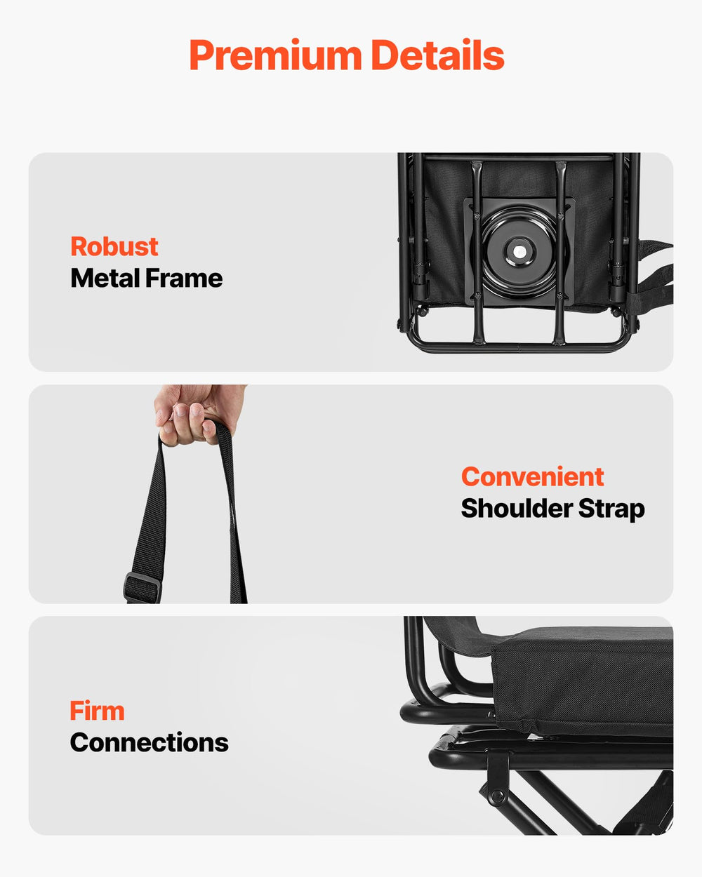 VEVOR hunting chair quiet swivel reduces noise while tracking game