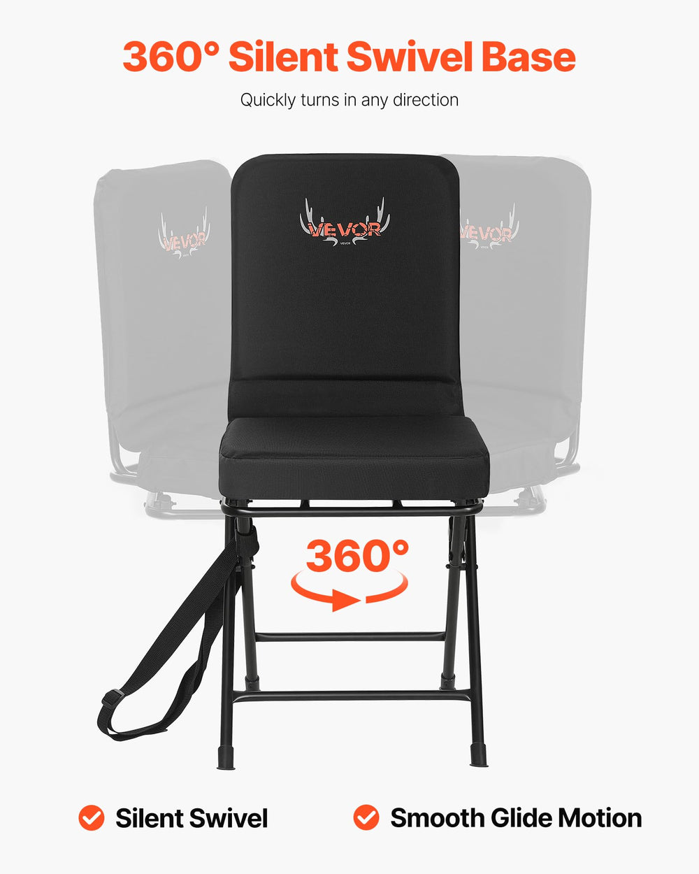 VEVOR hunting chair steel frame delivers sturdy support for outdoor use