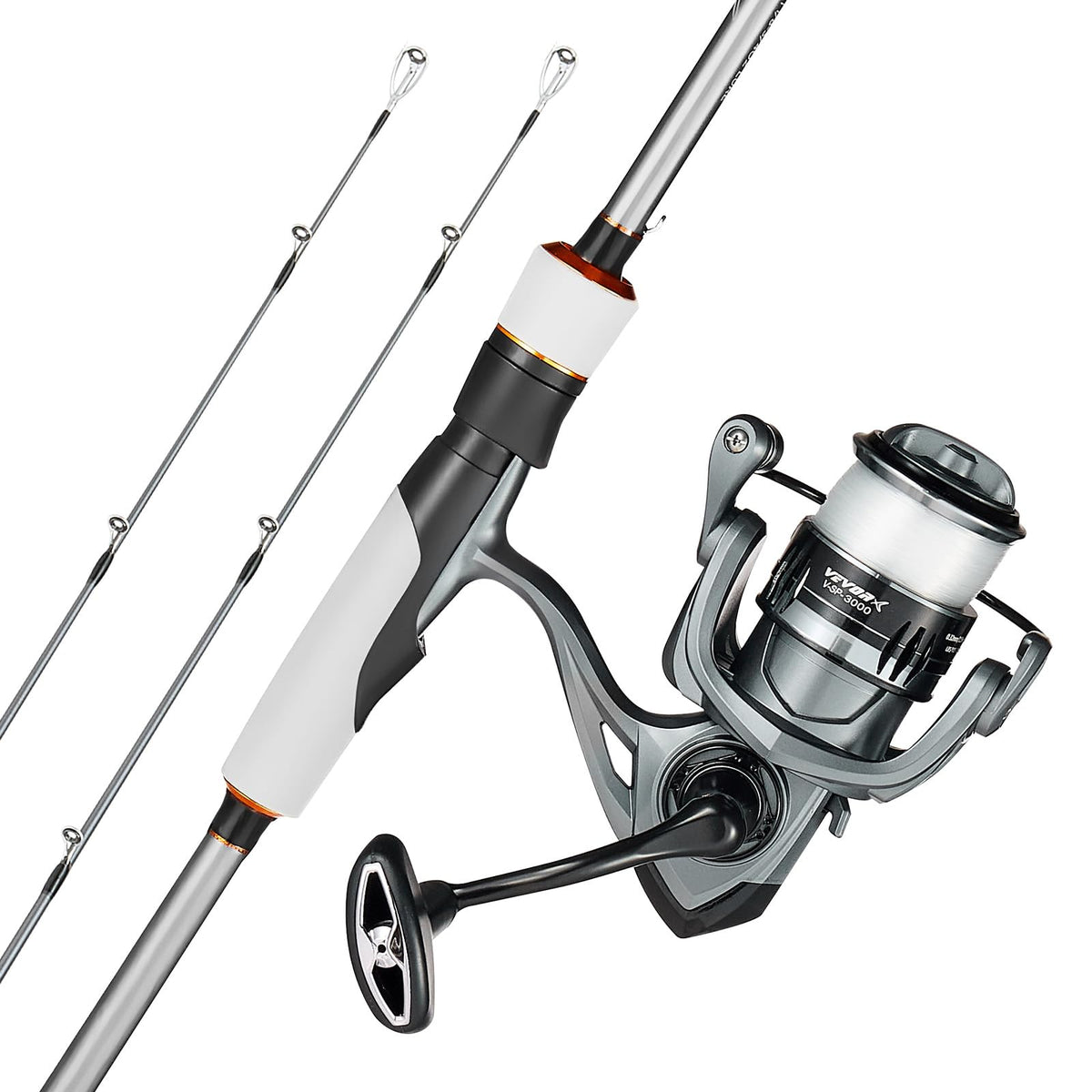 VEVOR IM7 carbon rod and reel combo, assembled for ready-to-fish trips.