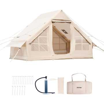 VEVOR tent includes windproof pegs and reflective ropes for night stability