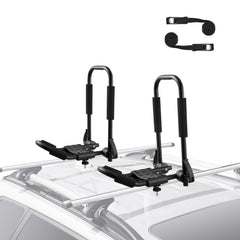 VEVOR Kayak Roof Rack J-Bar assembly secures gear on most vehicles.