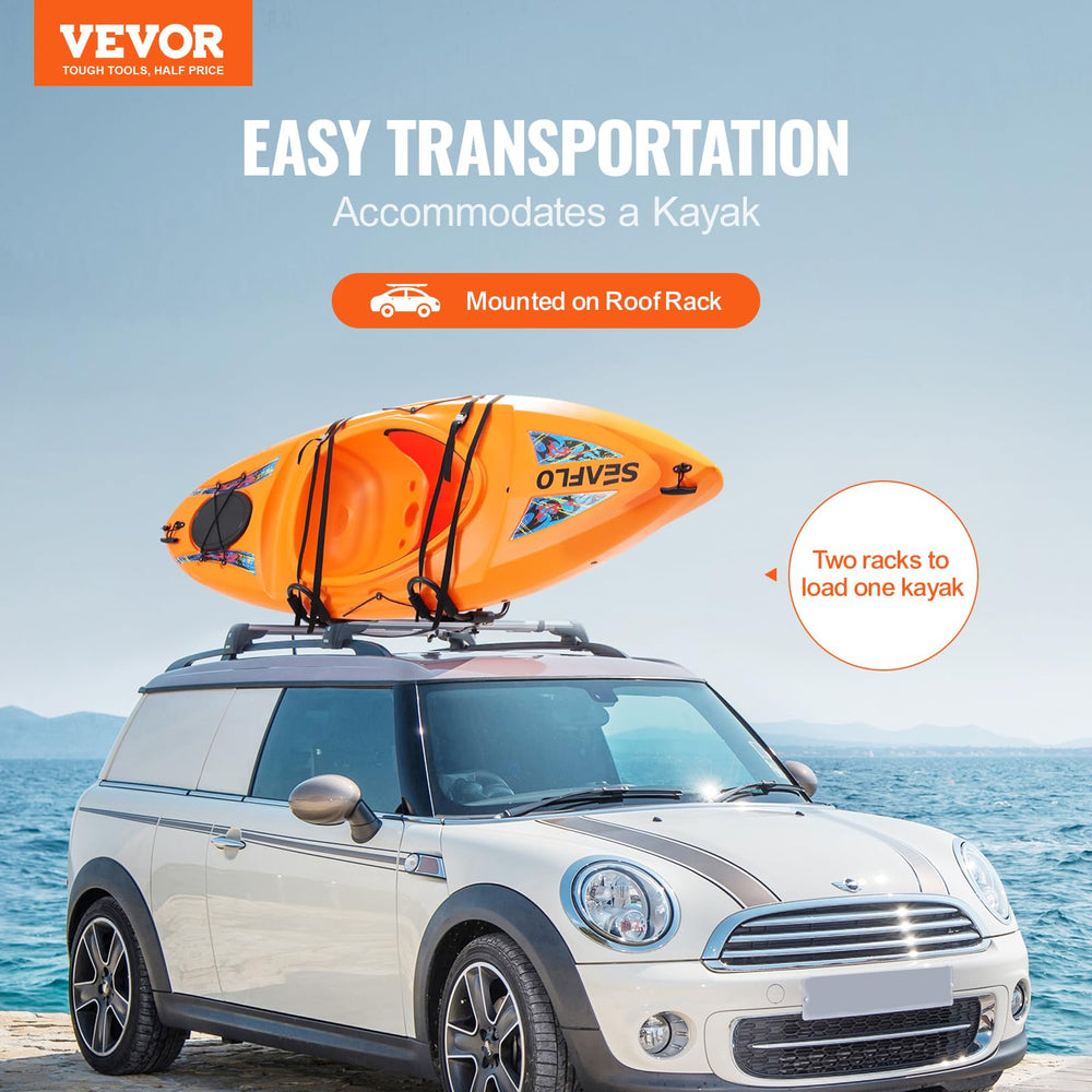 VEVOR Kayak Roof Rack quick-folding mechanism saves space during storage.
