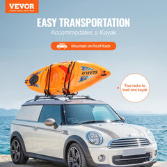 VEVOR Kayak Roof Rack quick-folding mechanism saves space during storage.