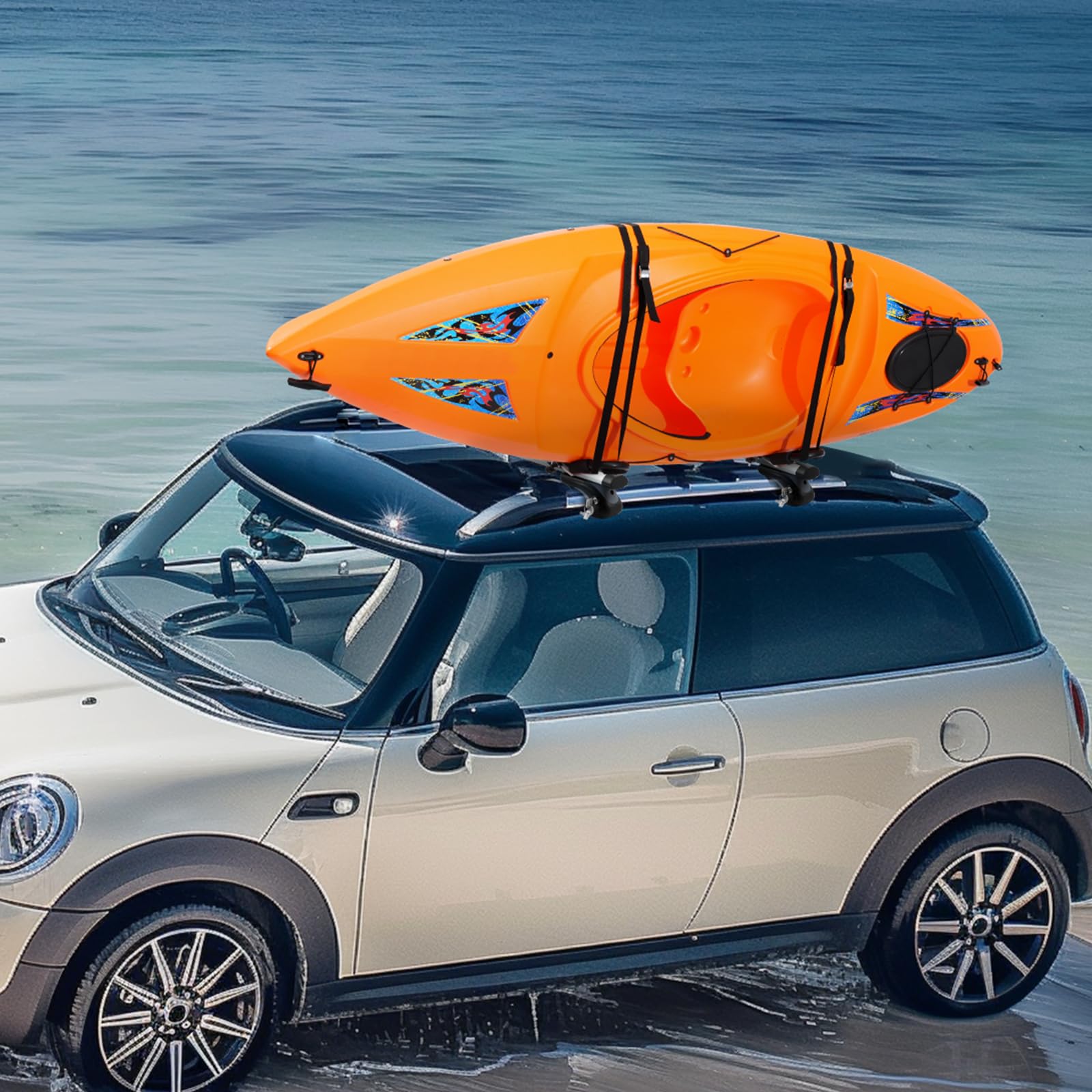 VEVOR Kayak Roof Rack rust-resistant coating withstands wind and rain.