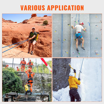 VEVOR lightweight climbing rope design for easy carry on climbs