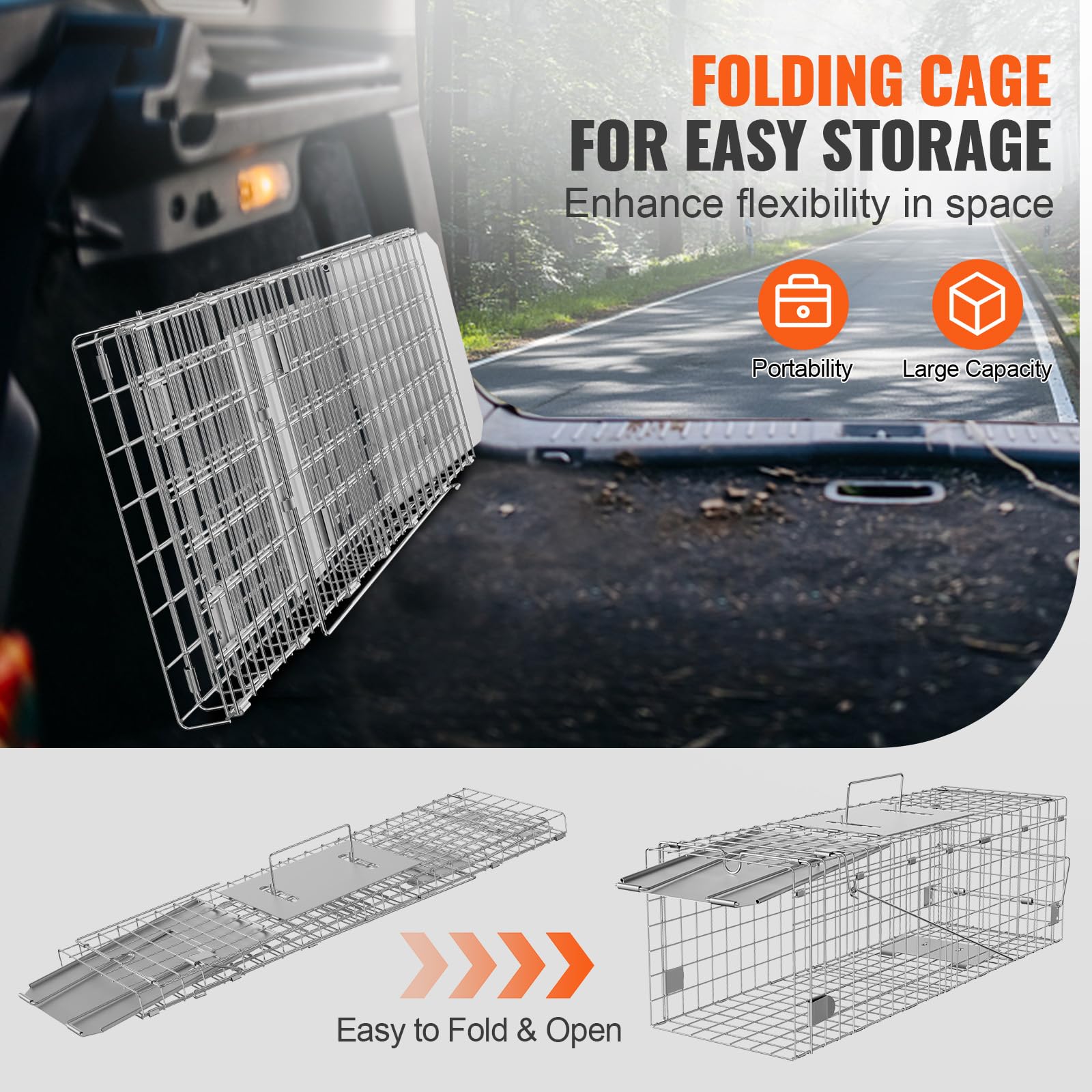Cage arrives pre-assembled for quick setup by user