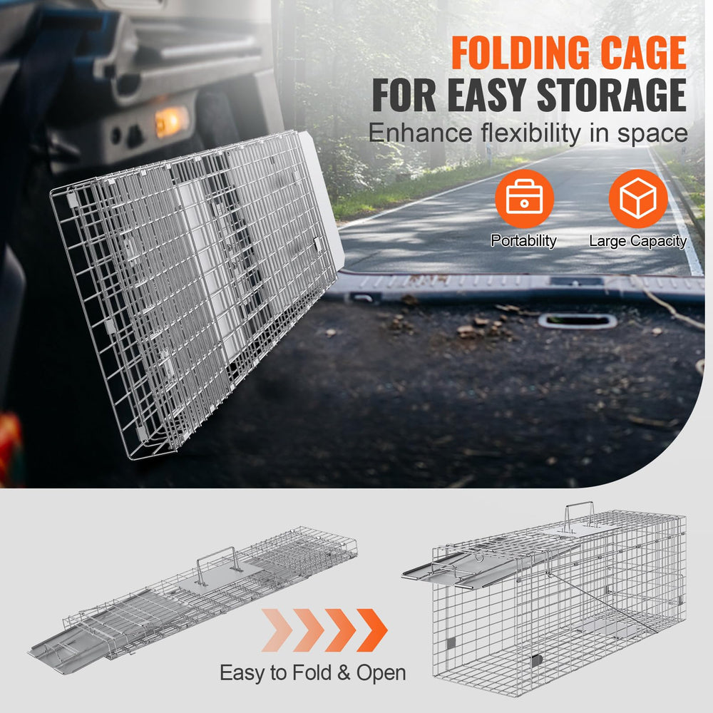 VEVOR Live Animal Cage Trap galvanized coating resisting corrosion in all weather
