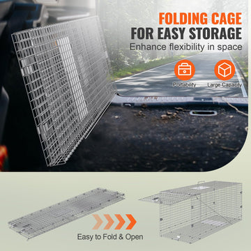 VEVOR live animal cage trap pre-assembled for quick setup