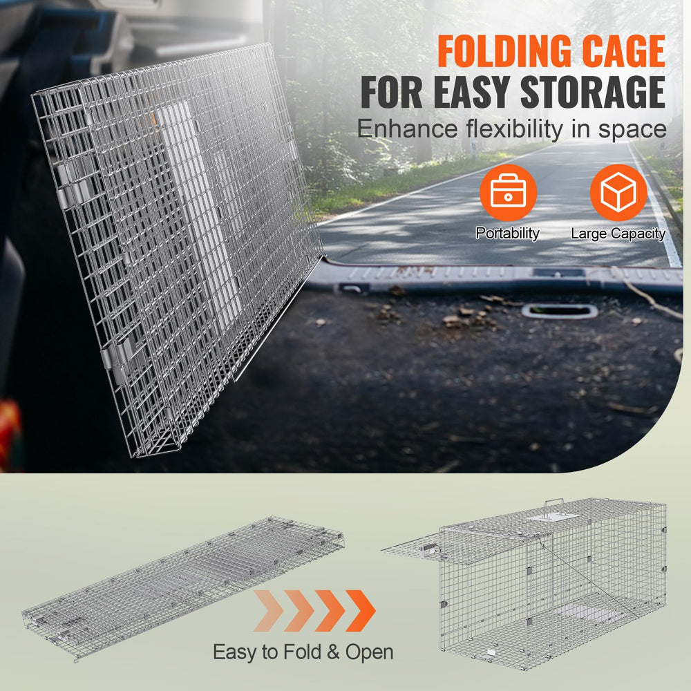 VEVOR live animal cage trap pre-assembled for quick setup