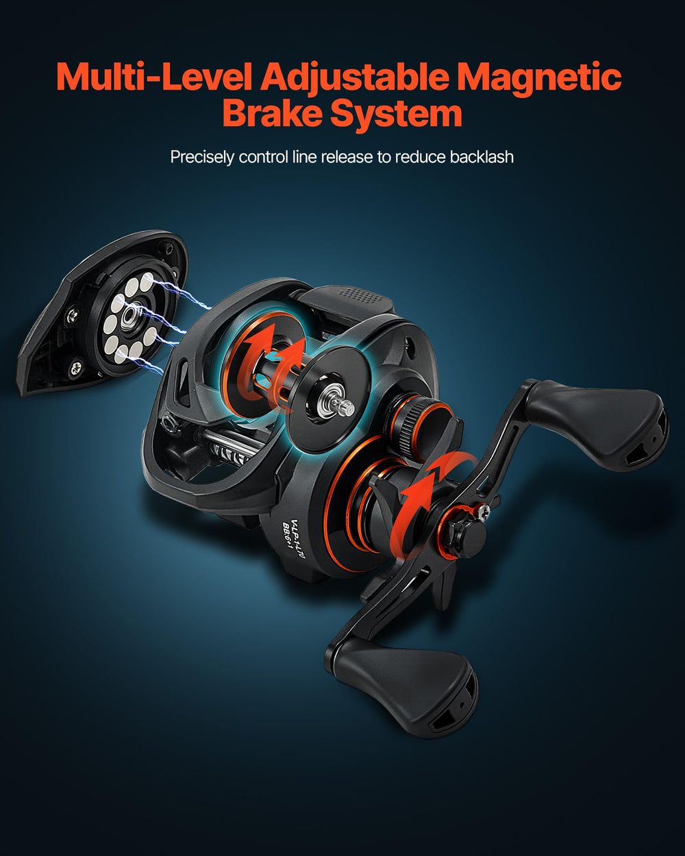 VEVOR magnetic braking system enables precise control to prevent tangles.