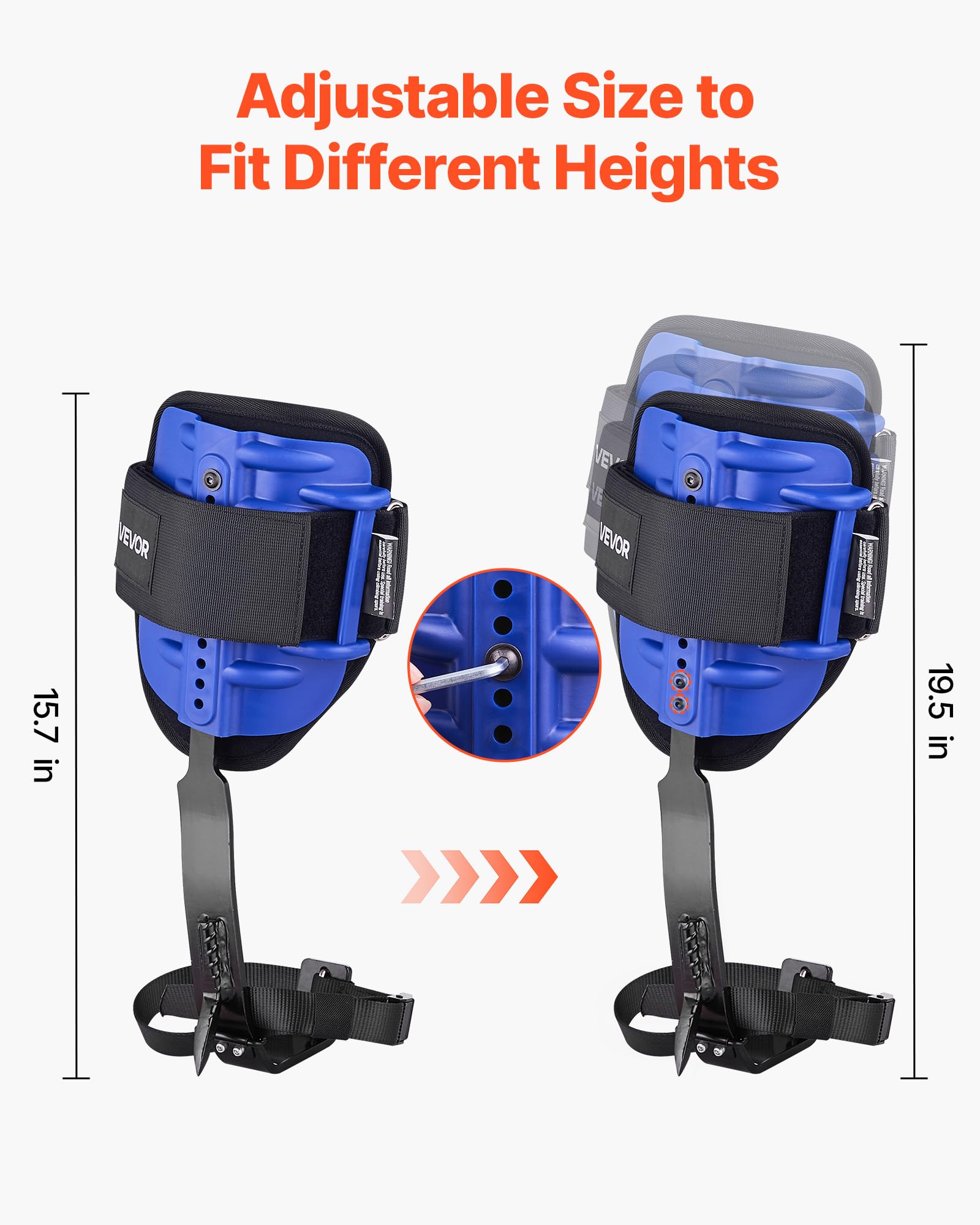 VEVOR molded thigh plates climbing gear offers ergonomic support for extended use