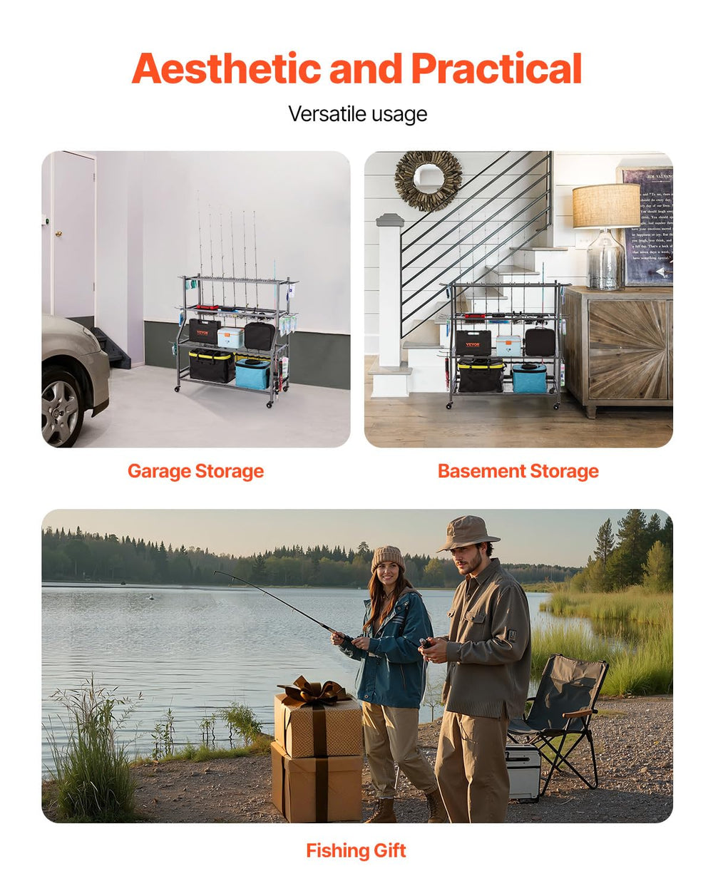 VEVOR neutral design blends with garage, cabin, or workshop décor.