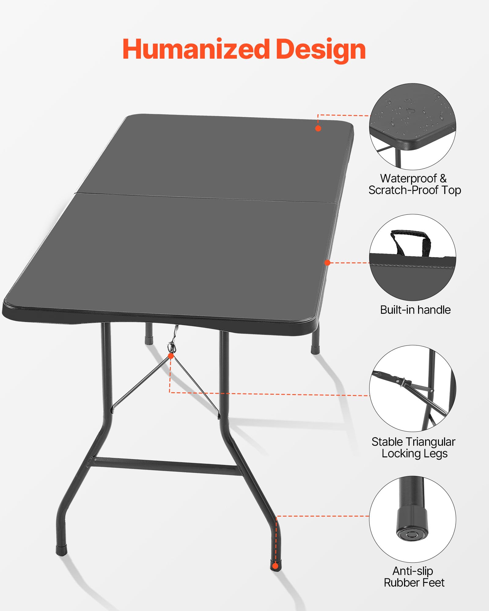 VEVOR outdoor camping setup ready for beach or park picnics.