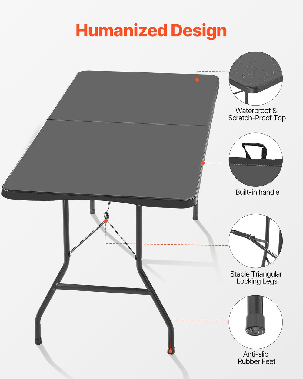 VEVOR outdoor camping setup ready for beach or park picnics.