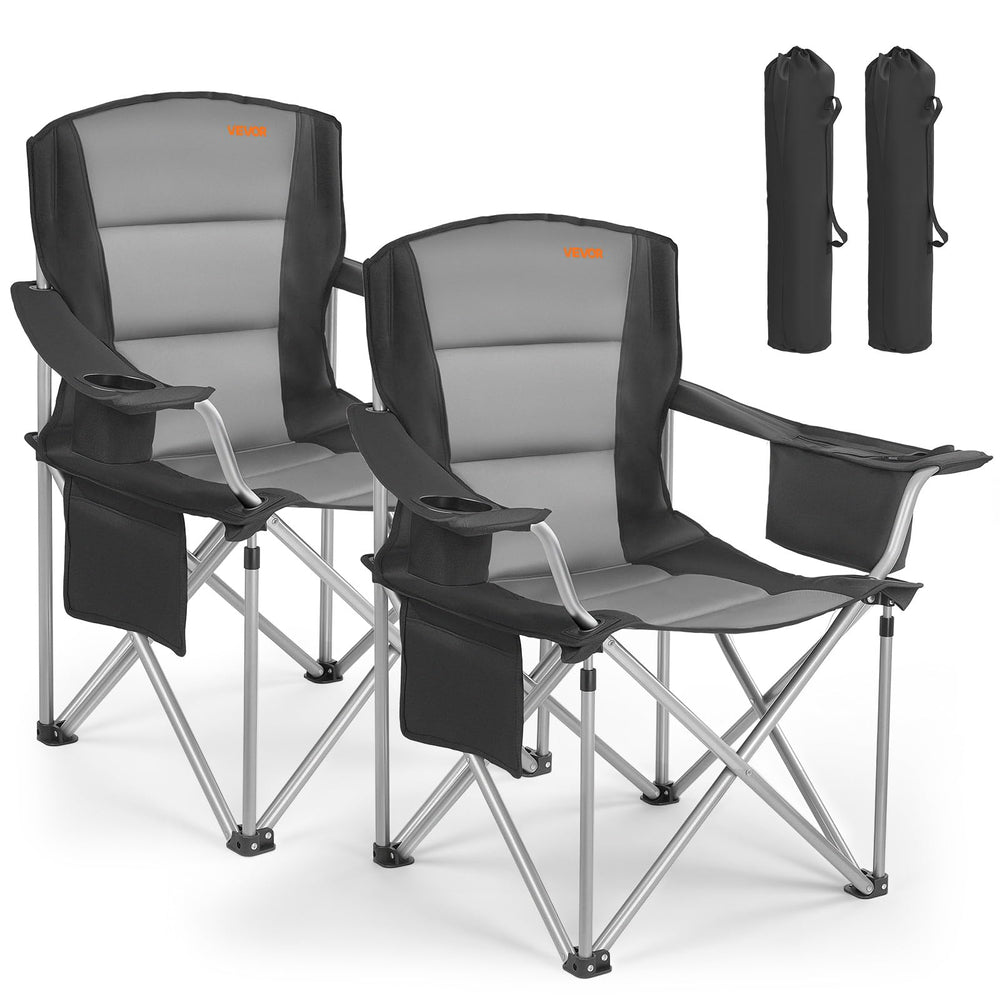 VEVOR oversized camping chair front view showing wide seat for comfort