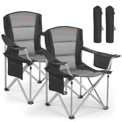 VEVOR oversized camping chair front view showing wide seat for comfort