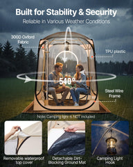 VEVOR pop-up sports tent 540-degree view captures all on field.