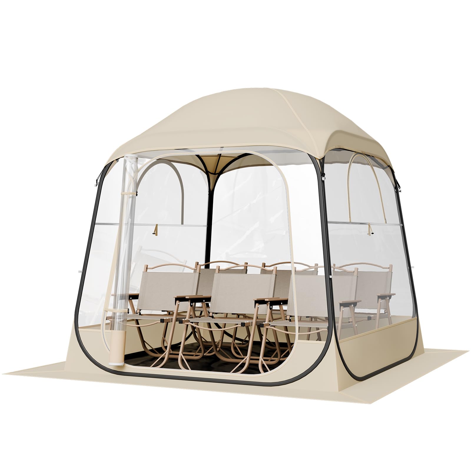 VEVOR Pop Up Sports Tent folded for compact storage and travel.