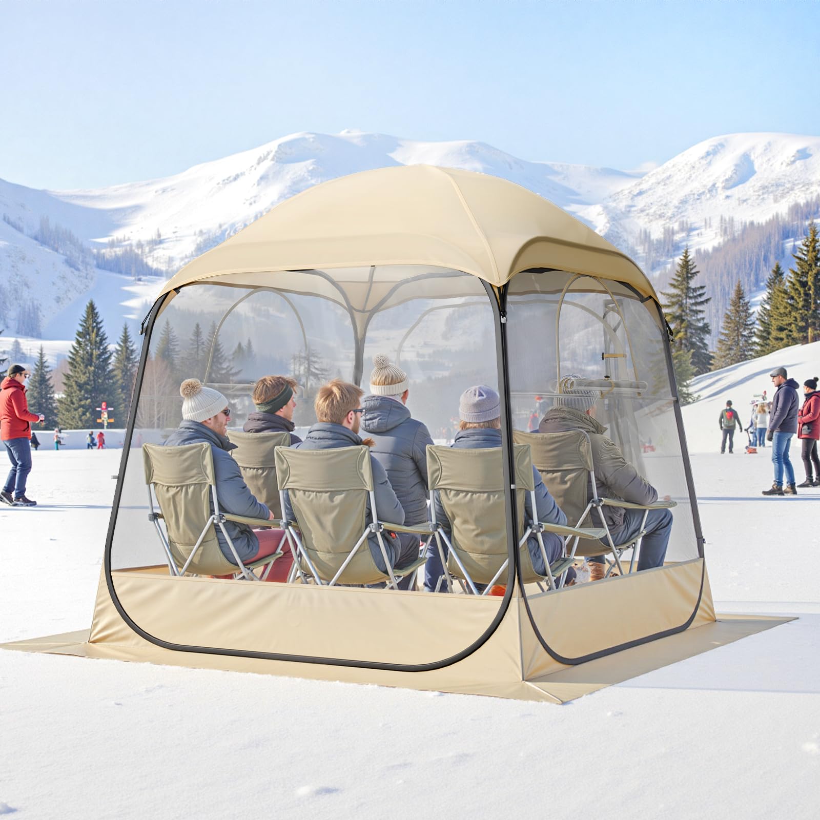 VEVOR Pop Up Sports Tent sealed seams improve waterproof protection.